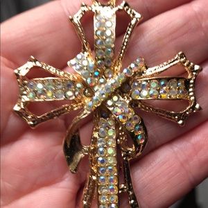 Betsey Johnson Jewelry Crystal Cross